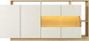 Vente-unique - IDESIA Sideboard Holz, PlatteGlas BeigeBeige - B 43,6 cm x H 92,8 cm x L 200 cm Bild 2