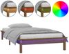 Massivholzbett mit LEDs Honigbraun 90x200 cm [820594] Bild 2
