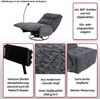 Relaxsessel HWC-P92, TV-Sessel Fernsehsessel, drehbar Kippfunktion Handyhalterung, Stoff Chenille (260g/m²) ~ dunkelgrau Bild 2