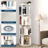 GarveeMore Bücherregal 360° drehbar mit 4 Ebenen Standregal 132 x 40 x 40 cm Bild 4