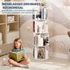 GarveeMore Bücherregal 360° drehbar mit 4 Ebenen Standregal 132 x 40 x 40 cm Bild 2