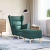 vidaXL Sessel mit Fußhocker Dunkelgrün Stoff 3307994 Bild 3