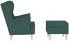 vidaXL Sessel mit Fußhocker Dunkelgrün Stoff 3307994 Bild 5