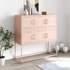 vidaXL Sideboard Rosa 100,5x39x107 cm Stahl 846597 Bild 3