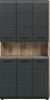 Mehrzweckschrank (B/H/T: 90x185x30 cm) in schwarz matt und Nox Oak Nachbildung Bild 2