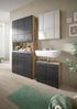 Mehrzweckschrank (B/H/T: 90x185x30 cm) in schwarz matt und Nox Oak Nachbildung Bild 5