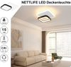 Nettlife LED Deckenleuchte Deckenlampe Schlafzimmerlampe 15W, LED fest integriert, Warmweiß, Schlafzimmer Wohnzimmer Esszimmer Küche Bild 4