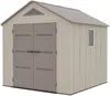 Vente-unique - ANTEVA Gartenhaus Harz BraunBeige - B 237 cm x H 242 cm x L 237 cm Bild 3
