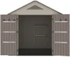 Vente-unique - ANTEVA Gartenhaus Harz BraunBeige - B 237 cm x H 242 cm x L 237 cm Bild 5