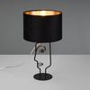 LED Tischleuchte, Metall, schwarz, Stoff, Gesicht-Design, H 42cm Bild 5