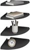 vidaXL Schwebendes Regal mit Regal 4 pcs Schwarz 30 x 30 x 2 cm 8004111 Bild 3