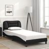 vidaXL Bettgestell mit LED ohne Matratze "Hvar" Schwarz und Weiß 80x200 cm 3213897 Bild 4