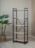 Bücherregal mit 5 Ebenen 45 x 55 x :155.0 cm Metall Schwarz 90729846 [en. casa] Bild 3