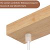 ZMH Pendelleuchte 4 Flammig GU10 Esszimmerlampe - Esstischlampe Holz Weiß Hängelampe Metall Pendellampe Vintage Hängeleuchte Esstisch Flurlampe für Esszimmer Küche Café Wohnzimmer Schlafzimmer Bild 5
