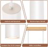 ZMH Pendelleuchte 4 Flammig GU10 Esszimmerlampe - Esstischlampe Holz Weiß Hängelampe Metall Pendellampe Vintage Hängeleuchte Esstisch Flurlampe für Esszimmer Küche Café Wohnzimmer Schlafzimmer Bild 4