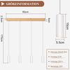 ZMH Pendelleuchte 4 Flammig GU10 Esszimmerlampe - Esstischlampe Holz Weiß Hängelampe Metall Pendellampe Vintage Hängeleuchte Esstisch Flurlampe für Esszimmer Küche Café Wohnzimmer Schlafzimmer Bild 2