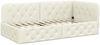vidaXL Eckbettgestell Creme 100 x 200 cm Samt 42016550 Bild 2