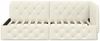 vidaXL Eckbettgestell Creme 100 x 200 cm Samt 42016550 Bild 5