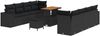 vidaXL Gartensofa-set mit Kissen 11 pcs Schwarz Poly-Rattan 3361979 Bild 2
