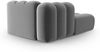 Micadoni Recamiere Lupine 2-Sitzer Links Samtstoff Salvador Grau Bild 3