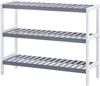 Songmics Schuhregal aus Bambus, Schuhablage mit 3 Ebenen, Schuh-Organizer, Regal für Schuhe, Pflanzen, Bücher, Wohnzimmer, Flur, Schlafzimmer, Badezimmer, 26 x 70 x 55 cm, weiß-grau LBS03WG Bild 2