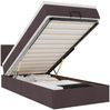 vidaXL Ottoman-Bett mit Matratze & LEDs Dunkelbraun 90x190 cm Stoff 3312190 Bild 2