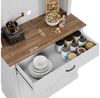GarveeMore Küchenbuffet mit Türen und Regalböden,Küchenschrank für Esszimmer freistehender Küchenschrank 75 x 40 x 180 cm Bild 4