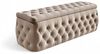 Polsterhocker mit Stauraum Betthocker SEVRA 120x50x45 cm Elisa Velvet Beige Bild 4