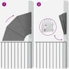 vidaXL Balkon Sichtschutz 140x140 cm Polyester Hellgrau 42037148 Bild 5