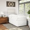 vidaXL Boxspringbett mit Matratze Weiß 100x200 cm Kunstleder 3290709 Bild 3
