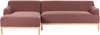 beliani 'SOSJO' Ecksofa, Stoff burgunderrot, Linksseitig, 251 x 132 x 74 cm Bild 2