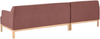 beliani 'SOSJO' Ecksofa, Stoff burgunderrot, Linksseitig, 251 x 132 x 74 cm Bild 5