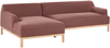 beliani 'SOSJO' Ecksofa, Stoff burgunderrot, Linksseitig, 251 x 132 x 74 cm Bild 4