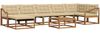vidaXL Outdoor-Sofagarnitur 22 pcs Natur und Beige Massivholz Akazie 3369708 Bild 2