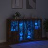 vidaXL Sideboards mit LED-Leuchten 3 Stk. Räuchereiche Holzwerkstoff 3209139 Bild 3
