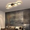 ZMH LED Deckenlampe Dimmbar Deckenleuchte: 4 Flammig Modern Wohnzimmerlampe 55W Ring Rund Schwarz Schlafzimmerlampe mit Fernbedienung 88cm Design Bürolampe für Schlafzimmer Wohnzimmer Büro Küche Bild 3