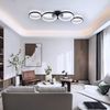ZMH LED Deckenlampe Dimmbar Deckenleuchte: 4 Flammig Modern Wohnzimmerlampe 55W Ring Rund Schwarz Schlafzimmerlampe mit Fernbedienung 88cm Design Bürolampe für Schlafzimmer Wohnzimmer Büro Küche Bild 4
