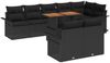 vidaXL Gartensofa-set mit Kissen 9 pcs Schwarz Poly-Rattan 3349351 Bild 2