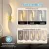 Lapalife Wandleuchte Kabellose Akku Dimmbar&Timing Wandlampe mit Fernbedienung, 2700K-6500K, Wiederaufladbar Wandleuchte für Wohnzimmer Schlafzimmer Bild 3