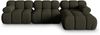 Micadoni Modulares Ecksofa Bellis 4-Sitzer Rechts 3D-Stoff Sonic Amazonas Grün Bild 1