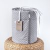 Loolay Bettnestchen GRAU WEIß Baumwolle BETTUMRANDUNG Babybett 420, 360, 210, 180x30 cm, (Babyausstattung Babynest Kopfschutz Kantenschutz Baby, 100% Baumwolle Babybett Bettschutzgitter Umrandung), LOOLAY® - 100% Europäische Stoffe und Kleinserien-Nähen! Bild 3