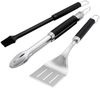 Weber 'Premium' Grillbesteck-Set, 3-teilig, Grillzange, Wender & Pinsel, spülmaschinenfest, Edelstahl Silber, 46 cm Bild 2