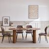 GrandCA HOME Esstisch Ovaler Esstisch im modernen Stil mit Holzmaserungs-Finish (1-St), aus MDF, 180x90 cm, dunkelbraun Bild 3