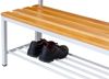 Garderobenbank einseitig mit Schuhrost 200 cm grau Bild 3