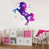 nikima Wandtattoo 163 Wandtattoo Einhorn pink lila Sterne (PVC-Folie), Made in Germany Bild 4