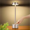 Nettlife LED Tischleuchte Modern Gold/Weiß/Schwarz/Silber Kabellose Nachttischlampe USB-C, Touch Dimmbar, LED fest integriert, Modern Tischlampe für Schlafzimmer Esszimmer Büro Bild 5