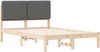 vidaXL Bettgestell mit gepolstertem Kopfteil Dunkelgrau 135 x 190 cm 877920 Bild 4