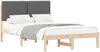 vidaXL Bettgestell mit gepolstertem Kopfteil Dunkelgrau 135 x 190 cm 877920 Bild 2