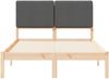 vidaXL Bettgestell mit gepolstertem Kopfteil Dunkelgrau 135 x 190 cm 877920 Bild 5