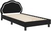 vidaXL Kinderbettgestell mit Kopfteil Schwarz 90 x 190 cm Samt 42010917 Bild 4